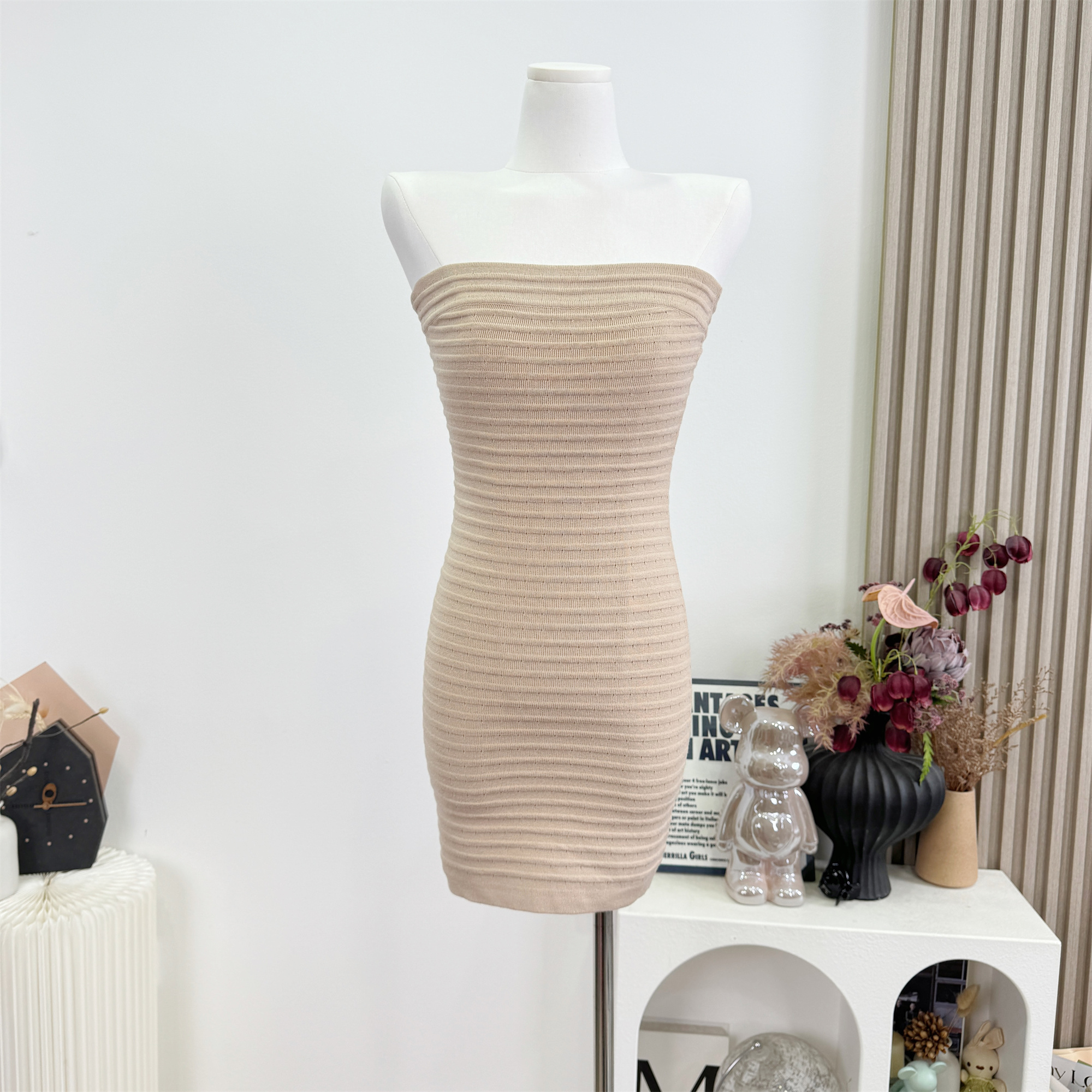 Textured Bodycon Tube Dress Sexy Muse Style