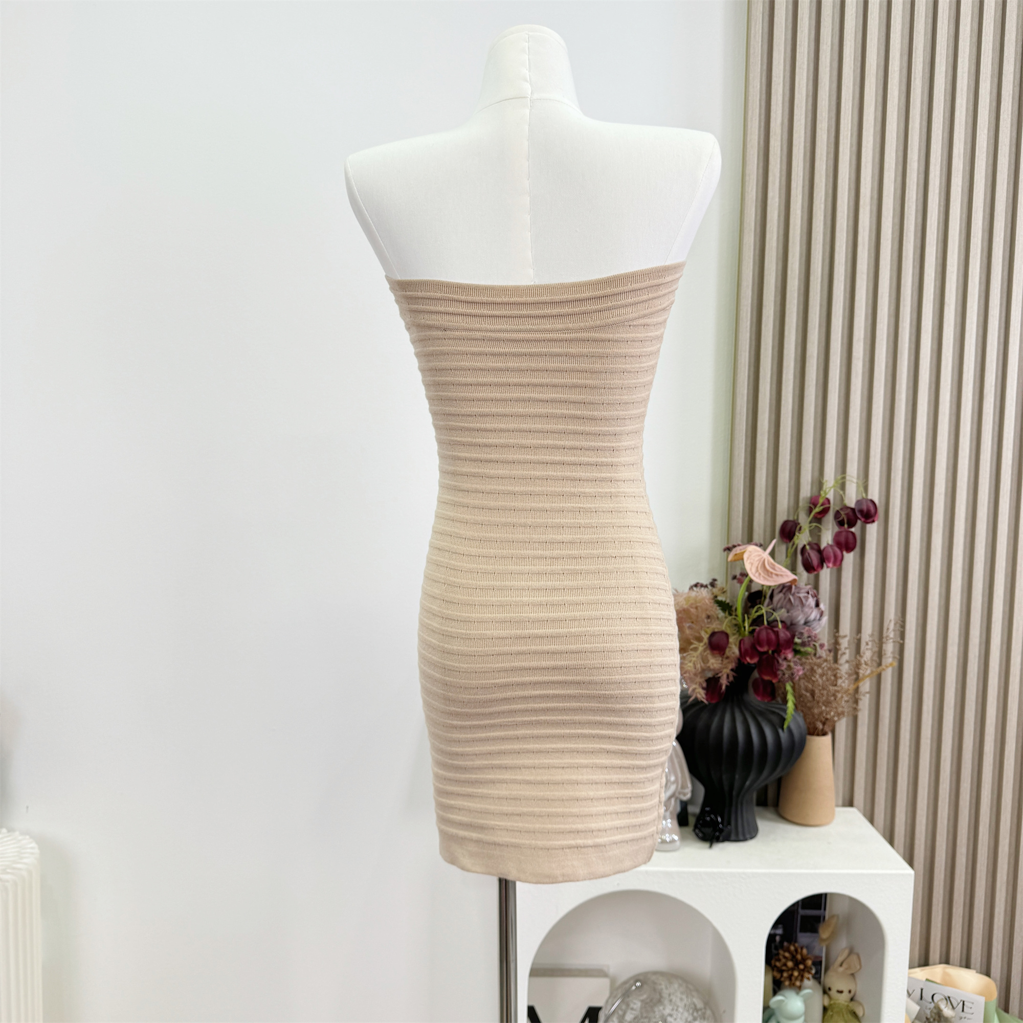 Textured Bodycon Tube Dress Sexy Muse Style - Image 3