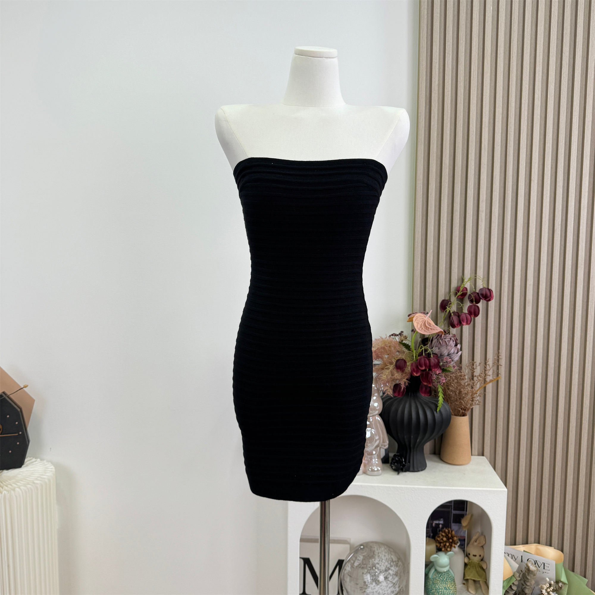 Textured Bodycon Tube Dress Sexy Muse Style - Image 4