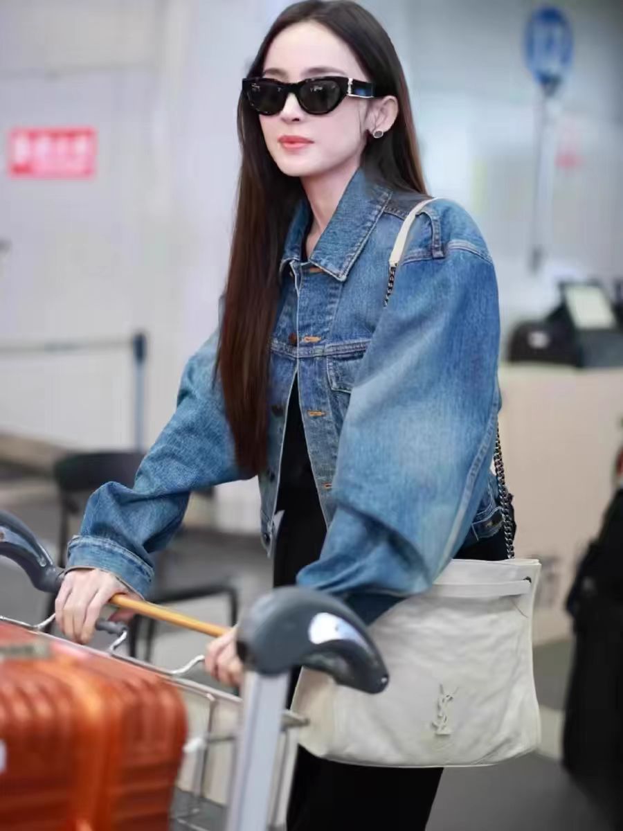 Women's Retro Loose Casual Denim Jacket Button Front - Image 4